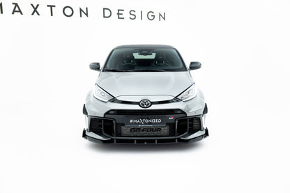 Frontlippe passend für Toyota GR Yaris Mk4 FL schwarz Hochglanz + Flaps matt