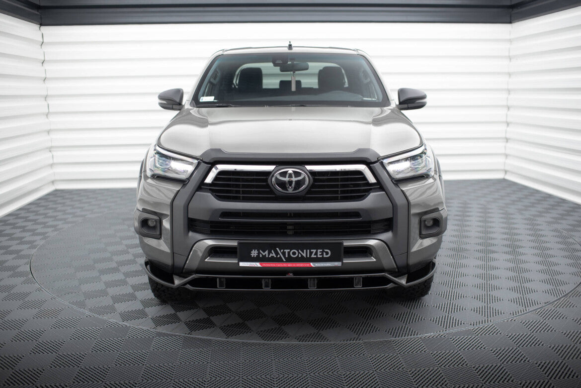 Frontlippe passend für Toyota Hilux Invincible Mk8 FL schwarz Hochglanz