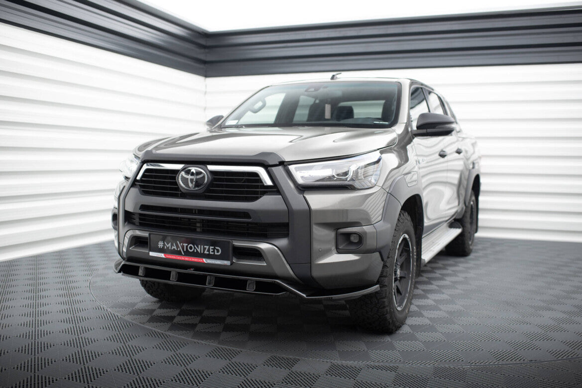 Frontlippe passend für Toyota Hilux Invincible Mk8 FL schwarz Hochglanz