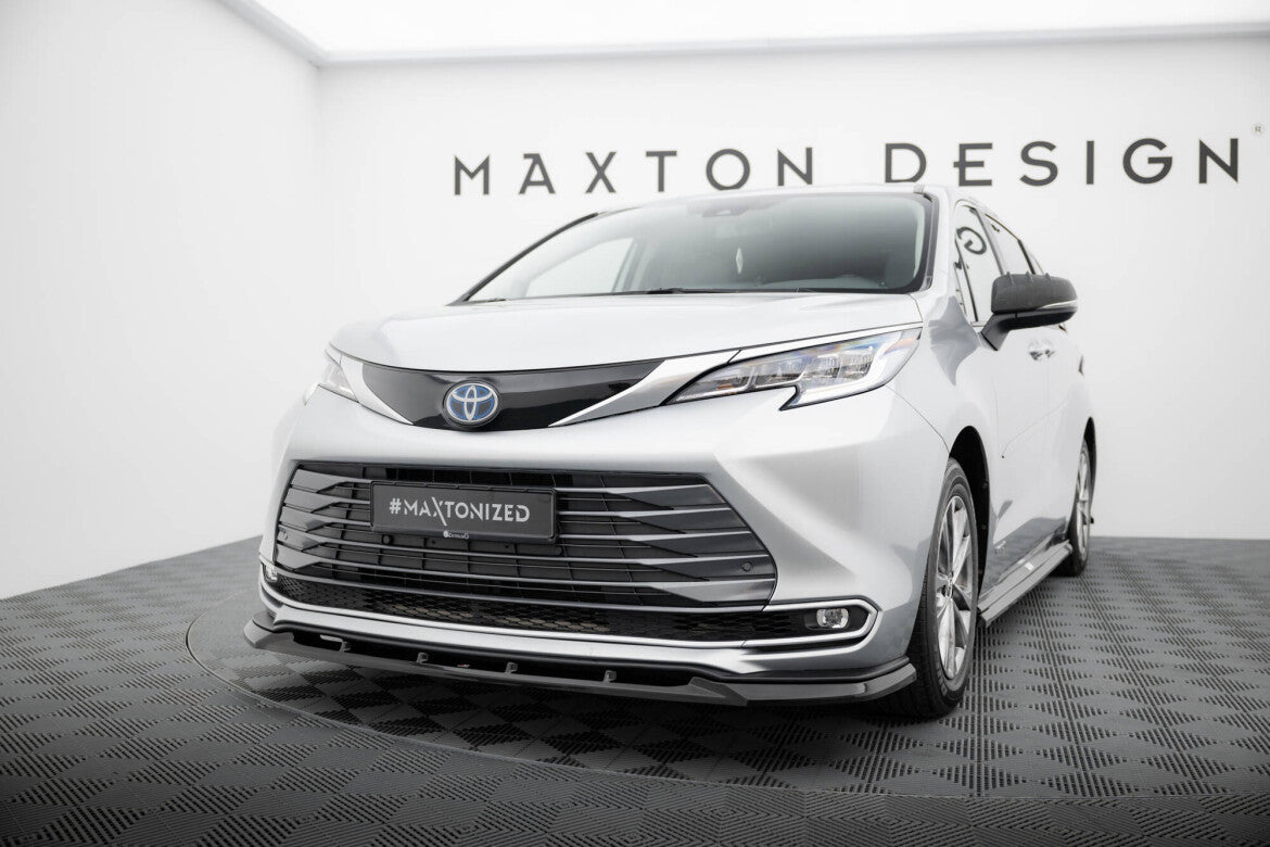Frontlippe passend für Toyota Sienna Mk4 schwarz Hochglanz
