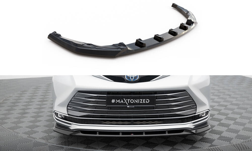 Frontlippe passend für Toyota Sienna Mk4 schwarz Hochglanz