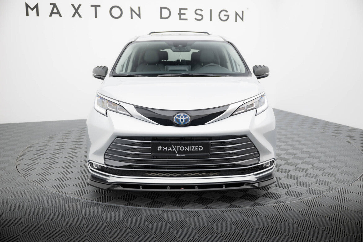 Frontlippe passend für Toyota Sienna Mk4 schwarz Hochglanz