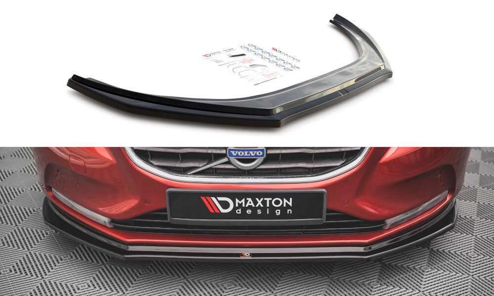 Frontlippe passend für Volvo V40 schwarz Hochglanz