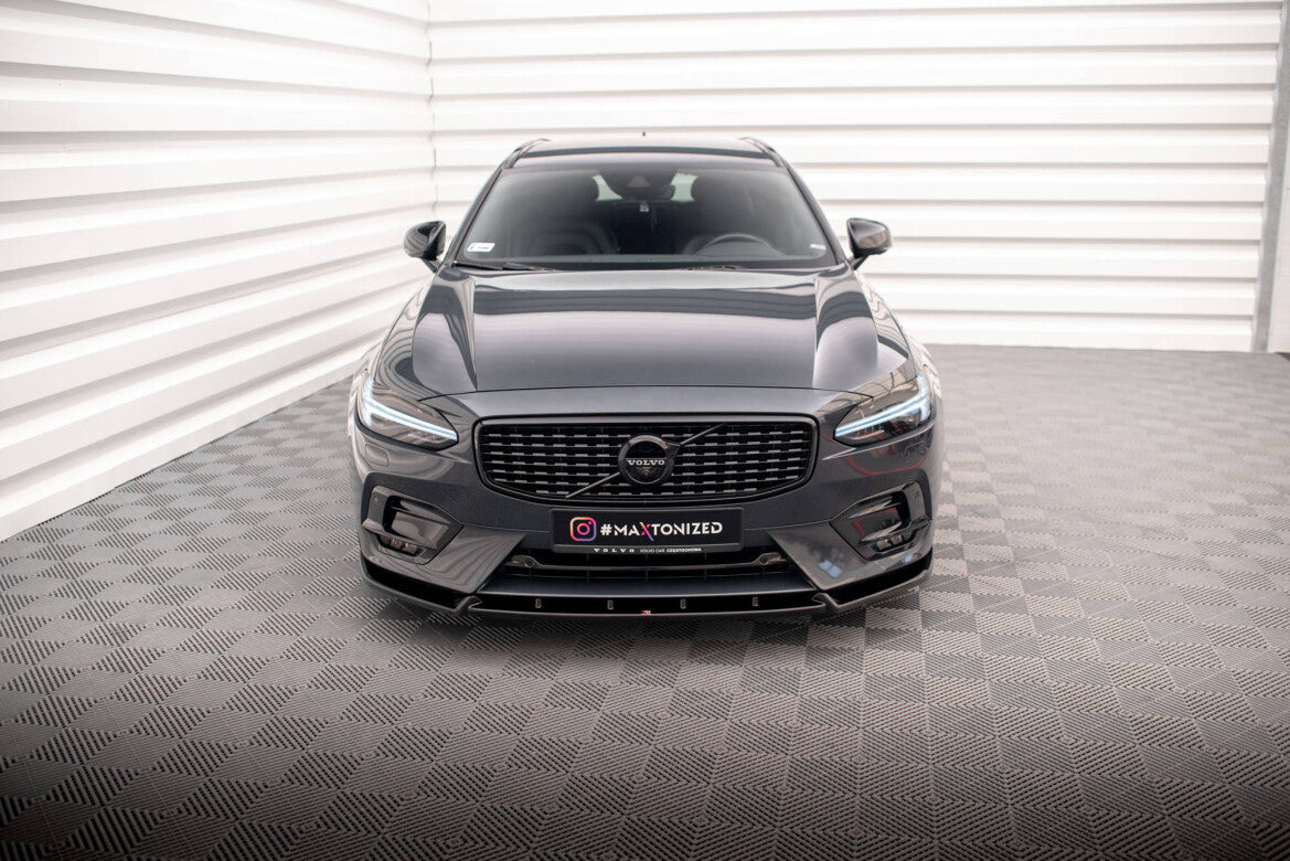 Frontlippe passend für Volvo V90 / S90 R-Design Mk2 schwarz Hochglanz
