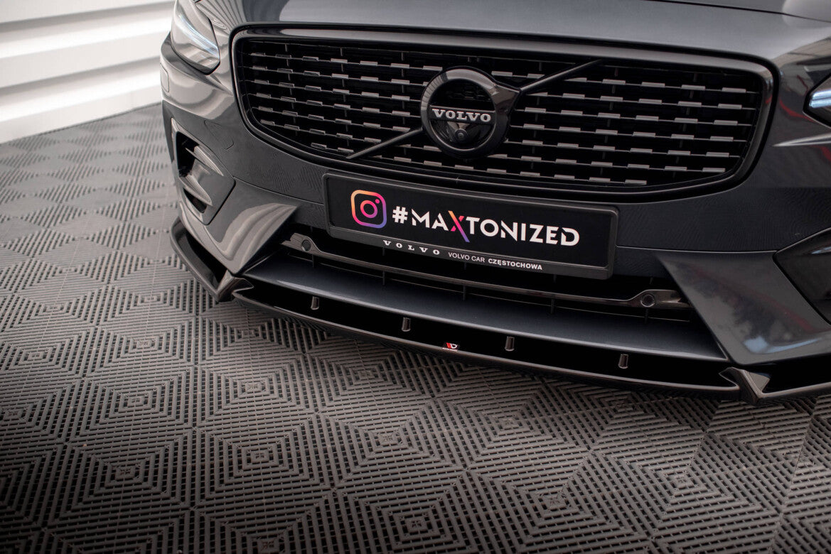 Frontlippe passend für Volvo V90 / S90 R-Design Mk2 schwarz Hochglanz