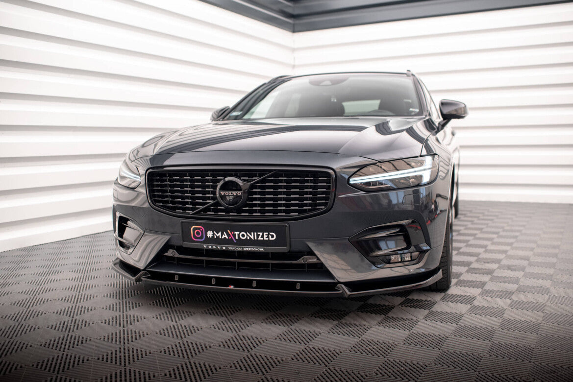 Frontlippe passend für Volvo V90 / S90 R-Design Mk2 schwarz Hochglanz
