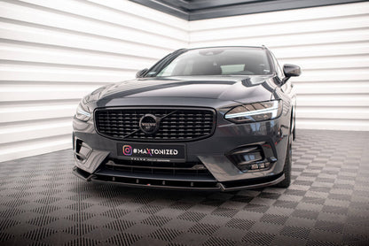 Frontlippe passend für Volvo V90 / S90 R-Design Mk2 schwarz Hochglanz