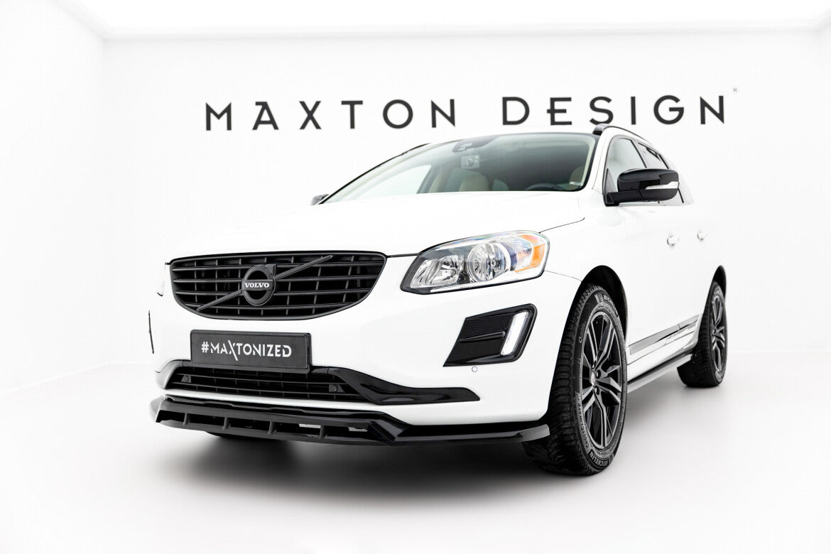 Frontlippe passend für Volvo XC60 Mk1 FL schwarz Hochglanz