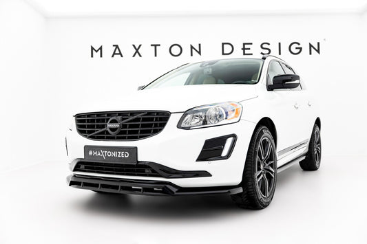 Frontlippe passend für Volvo XC60 Mk1 FL schwarz Hochglanz