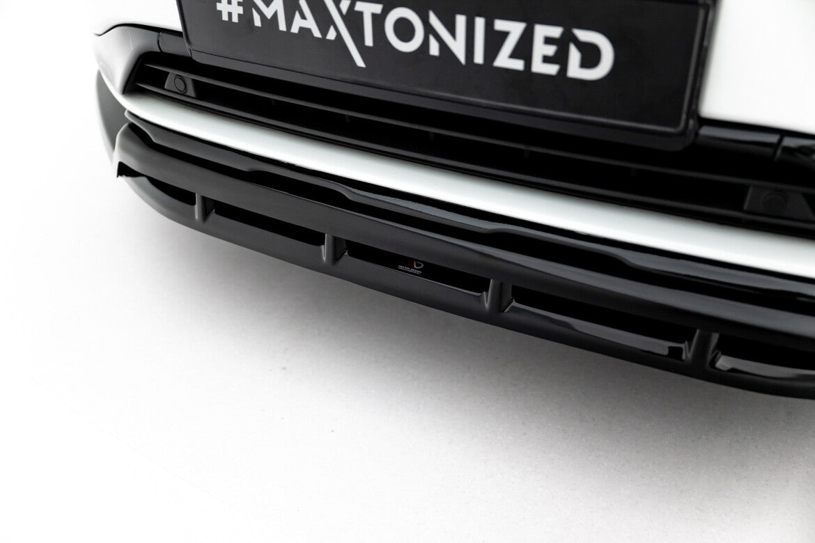 Frontlippe passend für Volvo XC60 Mk1 FL schwarz Hochglanz