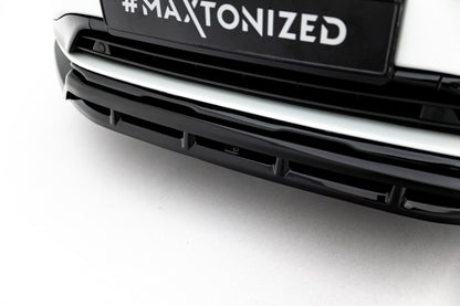 Frontlippe passend für Volvo XC60 Mk1 FL schwarz Hochglanz