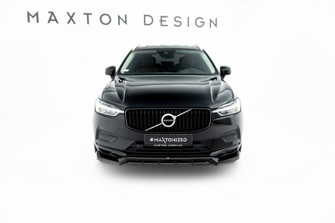 Frontlippe passend für Volvo XC60 Mk2 schwarz Hochglanz
