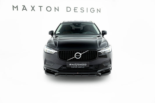 Frontlippe passend für Volvo XC60 Mk2 schwarz Hochglanz