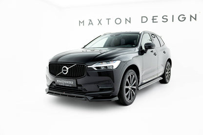 Frontlippe passend für Volvo XC60 Mk2 schwarz Hochglanz