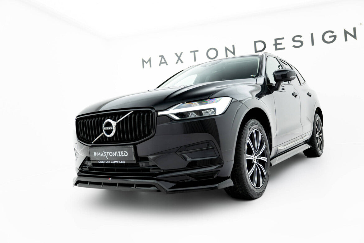 Frontlippe passend für Volvo XC60 Mk2 schwarz Hochglanz