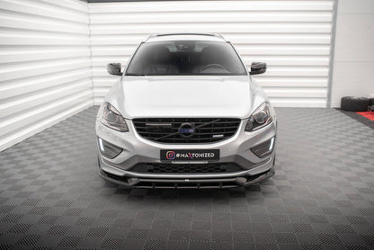 Frontlippe passend für Volvo XC60 R-Design Mk1 FL schwarz Hochglanz