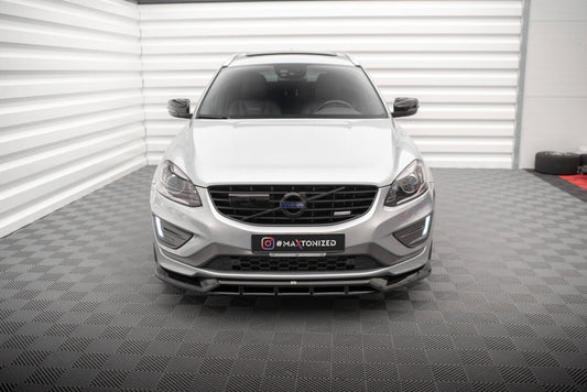 Frontlippe passend für Volvo XC60 R-Design Mk1 FL schwarz Hochglanz