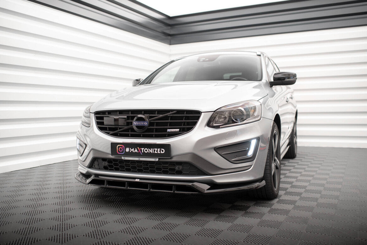 Frontlippe passend für Volvo XC60 R-Design Mk1 FL schwarz Hochglanz