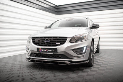 Frontlippe passend für Volvo XC60 R-Design Mk1 FL schwarz Hochglanz