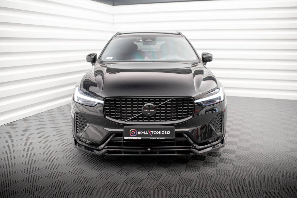 Frontlippe passend für Volvo XC60 R-Design Mk2 FL schwarz Hochglanz