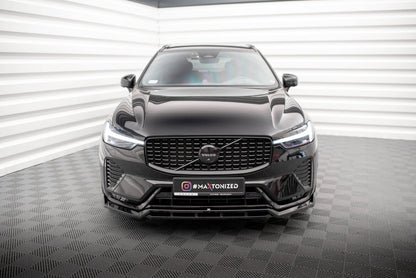 Frontlippe passend für Volvo XC60 R-Design Mk2 FL schwarz Hochglanz