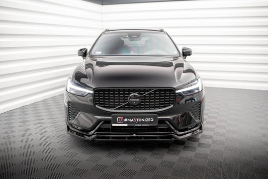 Frontlippe passend für Volvo XC60 R-Design Mk2 FL schwarz Hochglanz