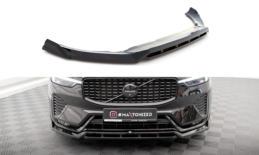 Frontlippe passend für Volvo XC60 R-Design Mk2 FL schwarz Hochglanz
