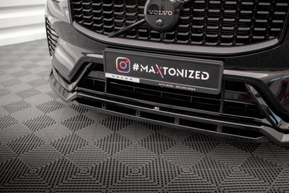 Frontlippe passend für Volvo XC60 R-Design Mk2 FL schwarz Hochglanz