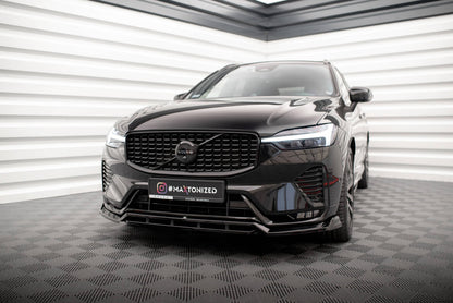 Frontlippe passend für Volvo XC60 R-Design Mk2 FL schwarz Hochglanz