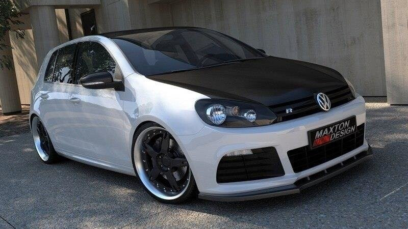 Frontlippe passend für VW Golf 6 R schwarz Hochglanz
