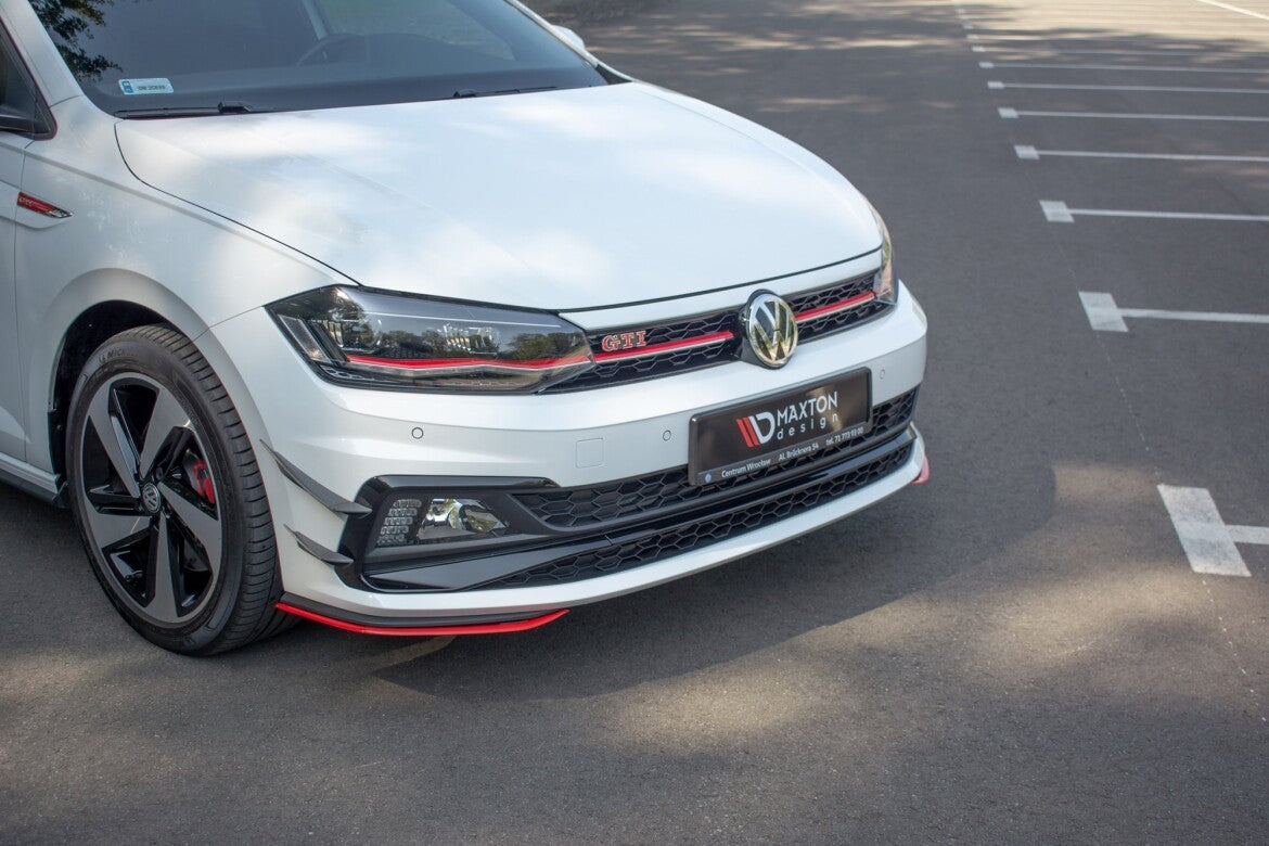 Frontlippe passend für VW Polo GTI / R-line Mk6 schwarz Hochglanz