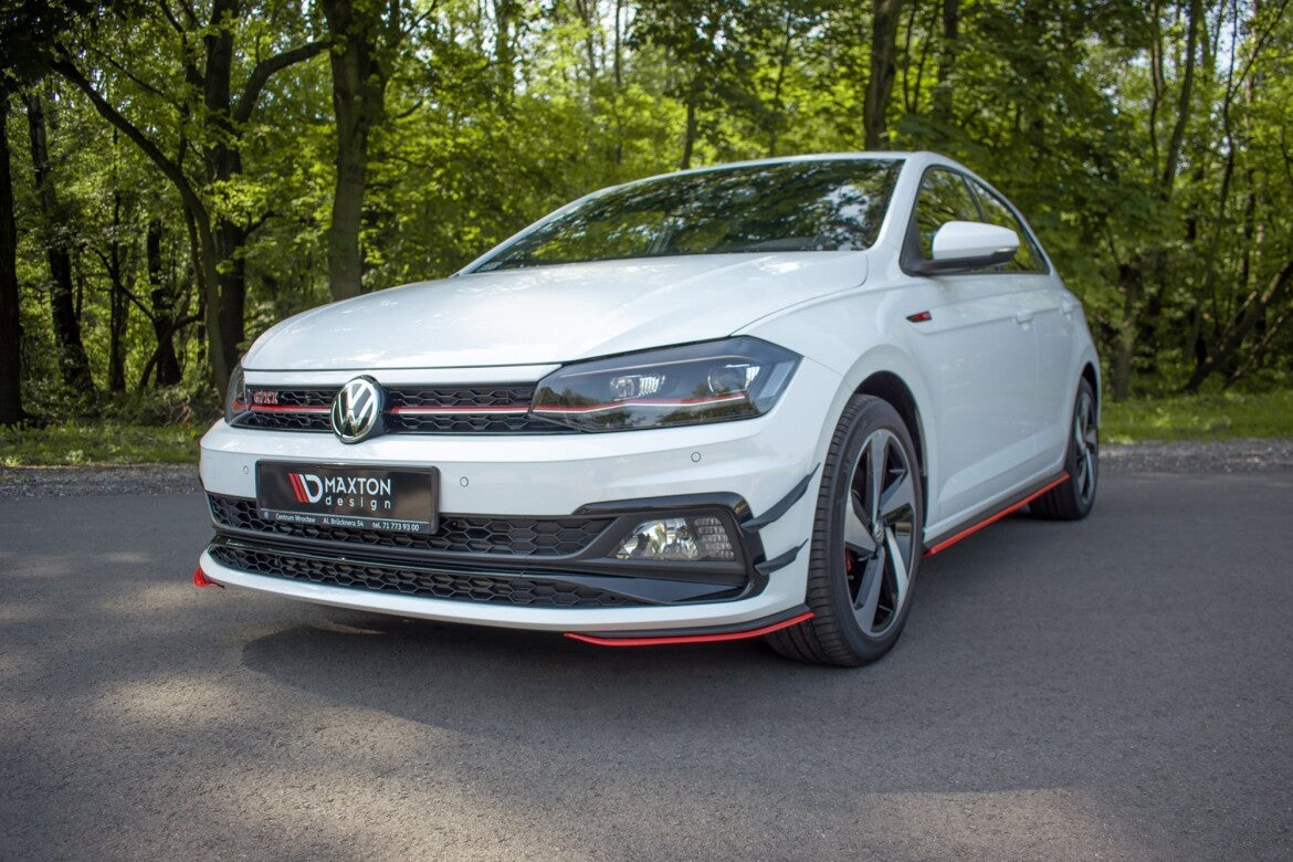 Frontlippe passend für VW Polo GTI / R-line Mk6 schwarz Hochglanz
