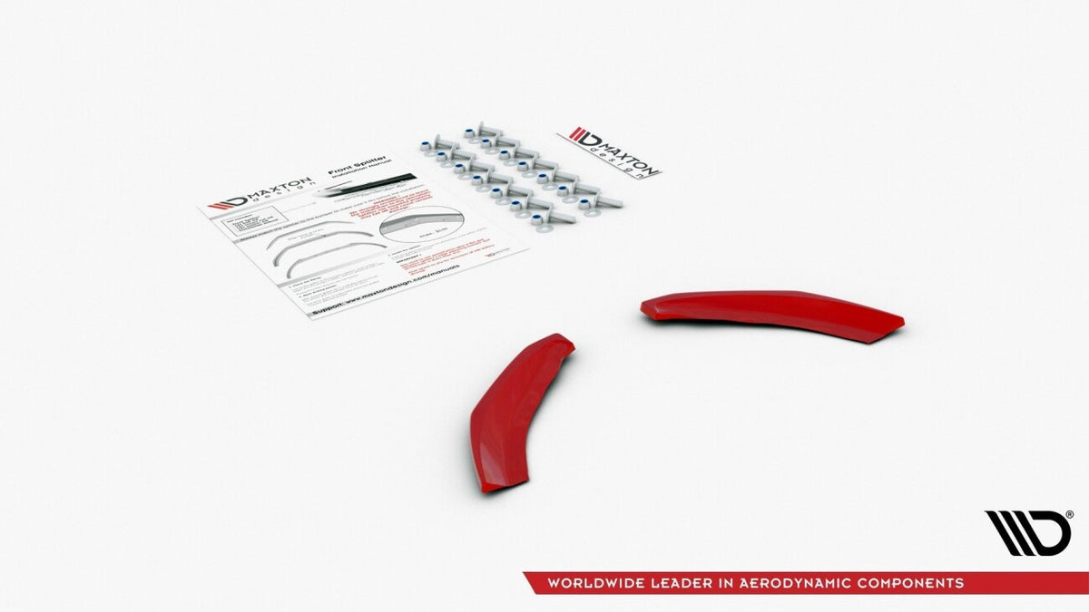 Frontlippe passend für VW Polo GTI / R-line Mk6 schwarz Hochglanz