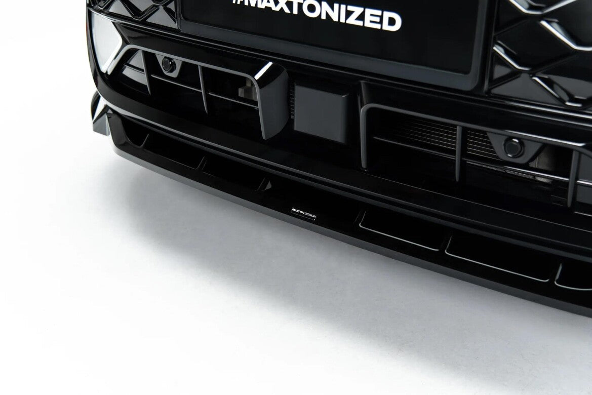 Frontlippe passend für VW T-Roc R-Line Mk2 schwarz Hochglanz