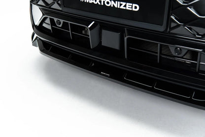 Frontlippe passend für VW T-Roc R-Line Mk2 schwarz Hochglanz