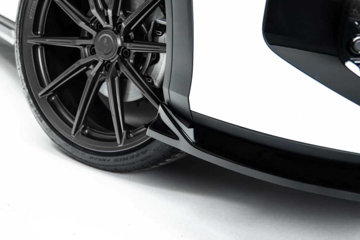 Frontlippe passend für VW T-Roc R-Line Mk2 schwarz Hochglanz