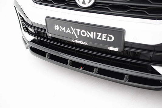 Frontlippe passend für VW T-Roc R Mk1 schwarz Hochglanz