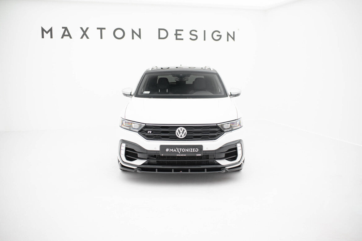 Frontlippe passend für VW T-Roc R Mk1 schwarz Hochglanz