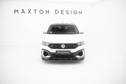 Frontlippe passend für VW T-Roc R Mk1 schwarz Hochglanz