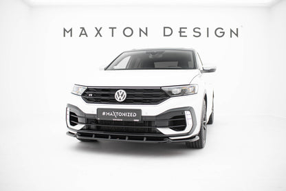 Frontlippe passend für VW T-Roc R Mk1 schwarz Hochglanz