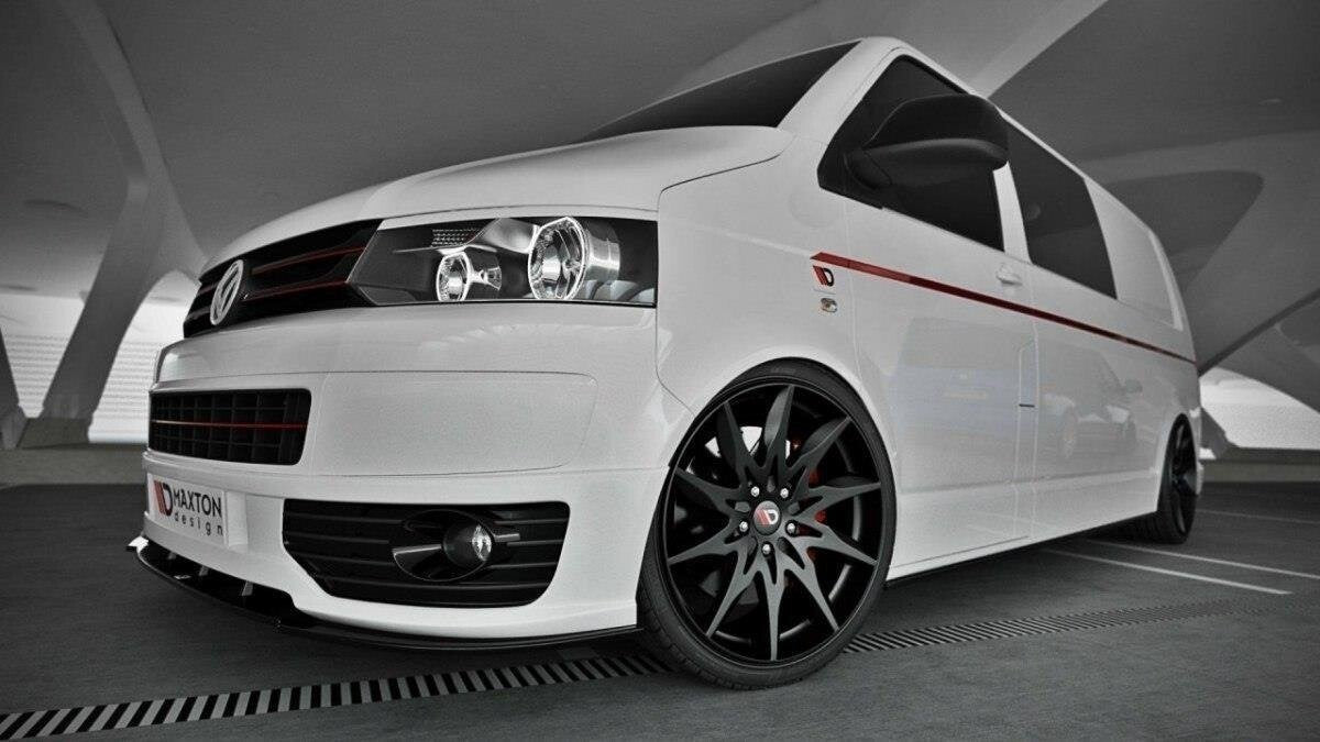 Frontlippe passend für VW T5 SPORTLINE schwarz Hochglanz