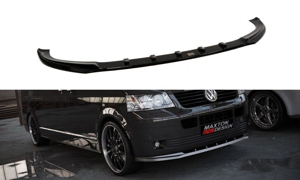 Frontlippe passend für VW T5 (vor FL) schwarz Hochglanz