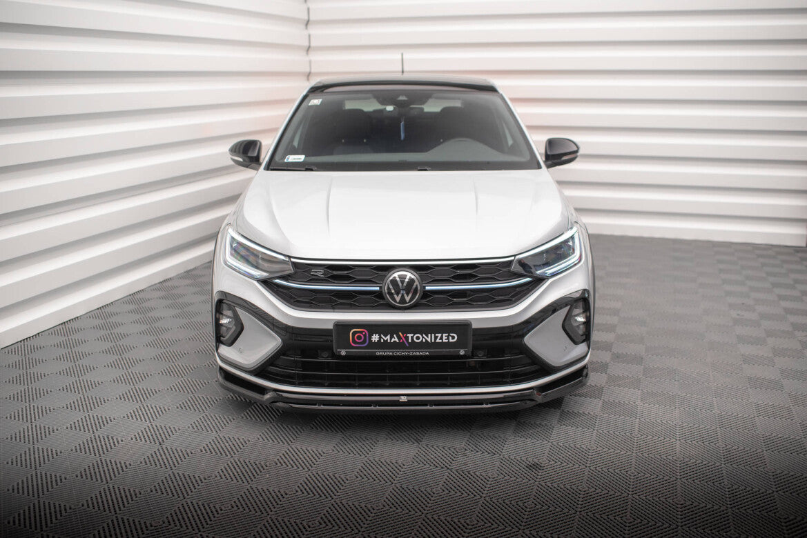 Frontlippe passend für VW Taigo R-Line Mk1 schwarz Hochglanz