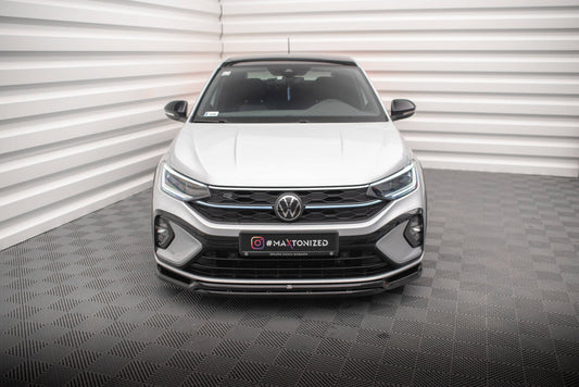 Frontlippe passend für VW Taigo R-Line Mk1 schwarz Hochglanz