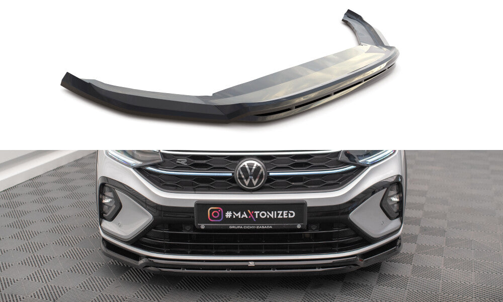 Frontlippe passend für VW Taigo R-Line Mk1 schwarz Hochglanz