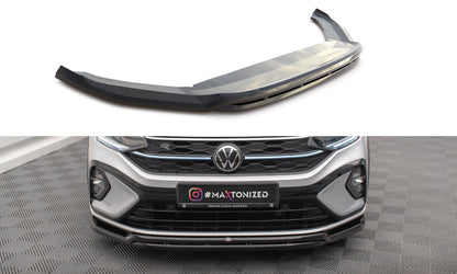 Frontlippe passend für VW Taigo R-Line Mk1 schwarz Hochglanz