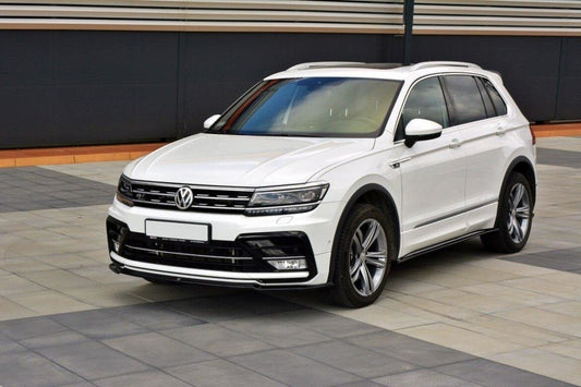 Frontlippe passend für Vw Tiguan Mk2 R-Line schwarz Hochglanz