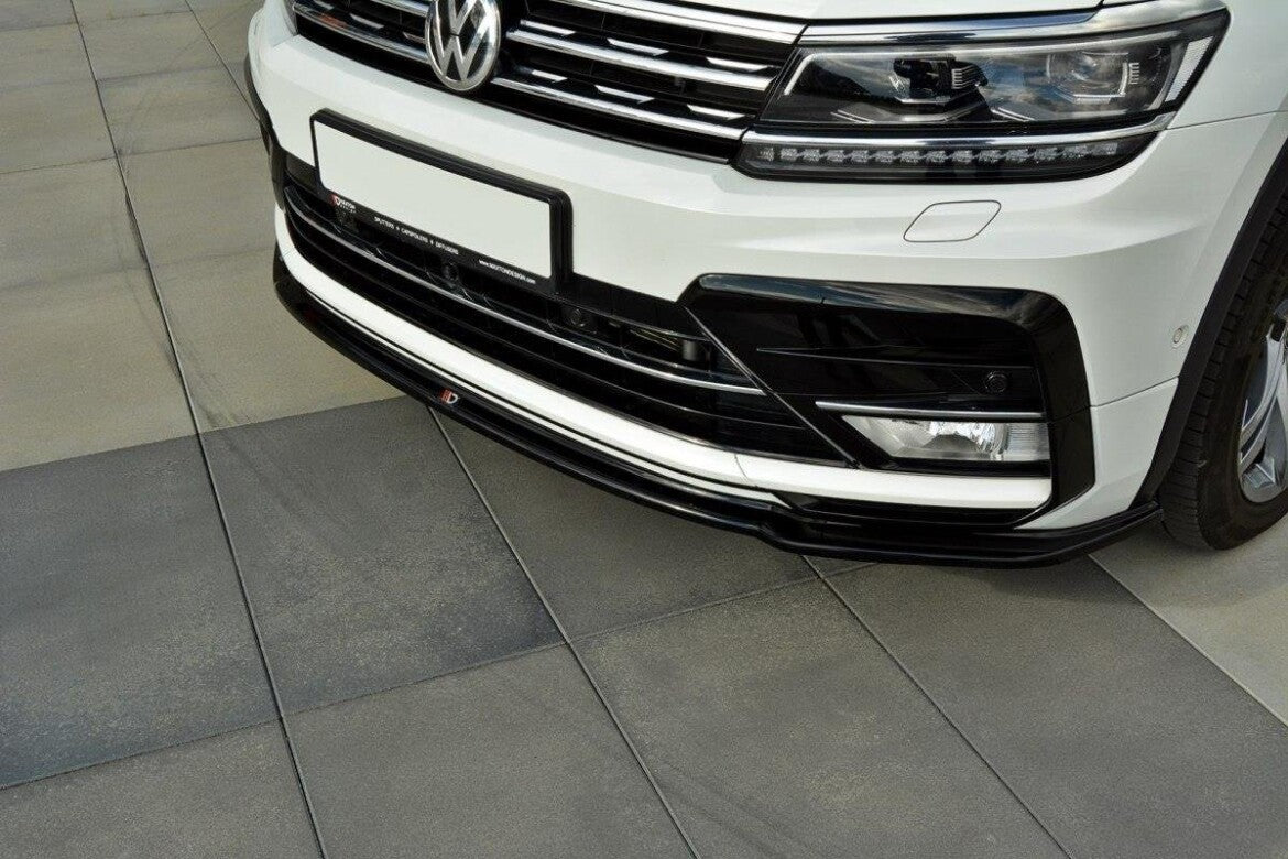Frontlippe passend für Vw Tiguan Mk2 R-Line schwarz Hochglanz