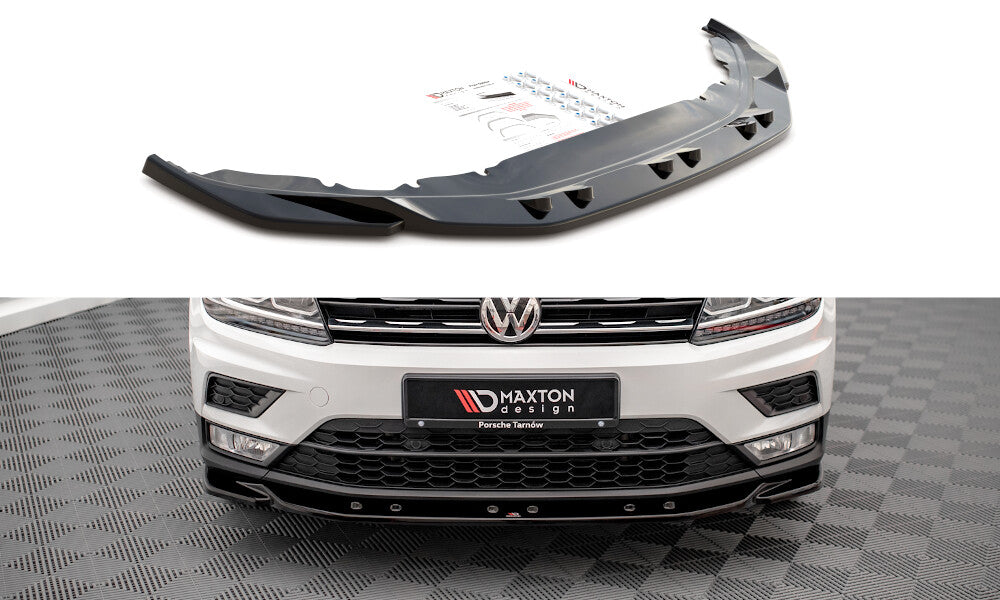 Frontlippe passend für VW Tiguan Mk2 schwarz Hochglanz