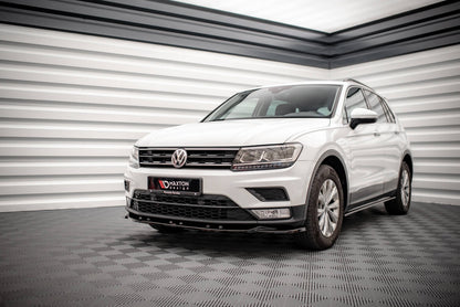 Frontlippe passend für VW Tiguan Mk2 schwarz Hochglanz